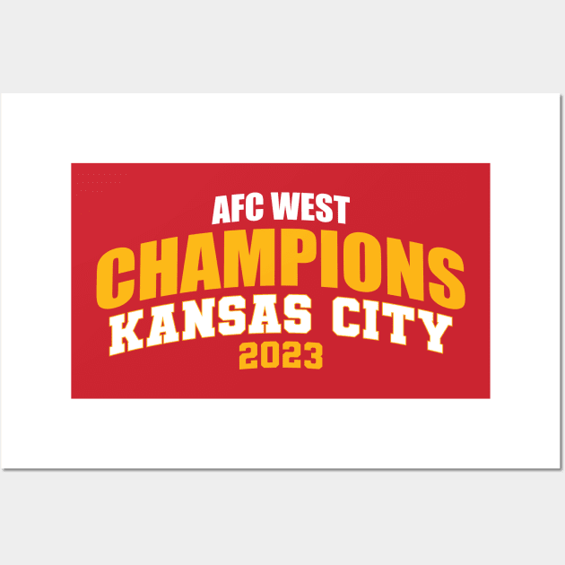 Kansas City Football - Division Champs Wall Art by Nagorniak